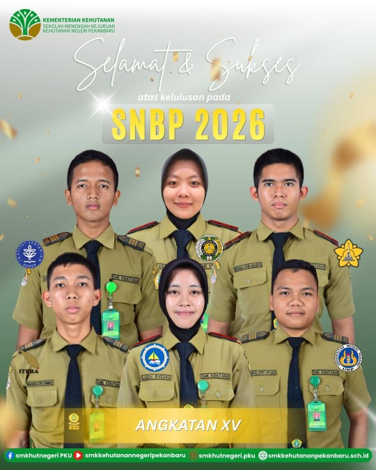 Membanggakan! Siswa SMK Kehutanan Negeri Pekanbaru Lolos SNBP 2026 di PTN Terbaik