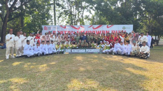 SMK Kehutanan Negeri Pekanbaru Turut Semarakkan HUT ke-81 RI Bersama UPT Kementerian Kehutanan Se-Riau