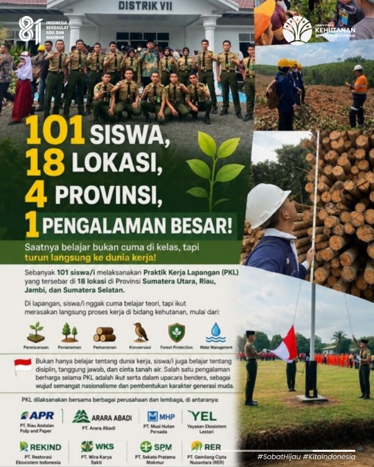 101 Siswa SMK Kehutanan Pekanbaru Laksanakan PKL di 4 Provinsi